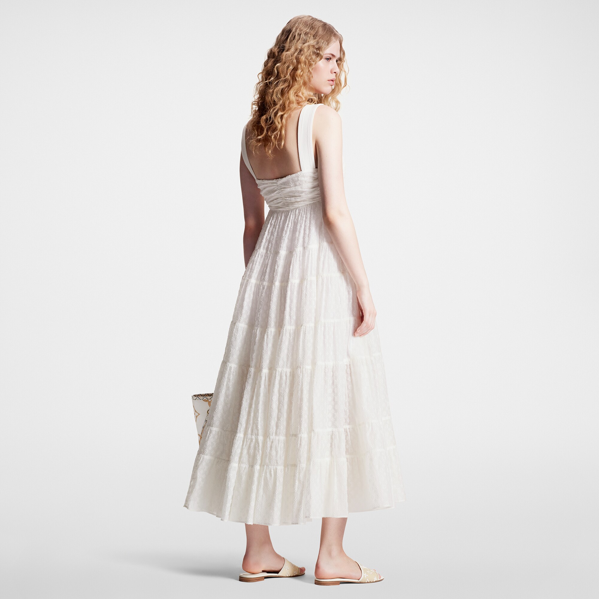 ルイヴィトンプレタポルテスナップボタンストラップドレス